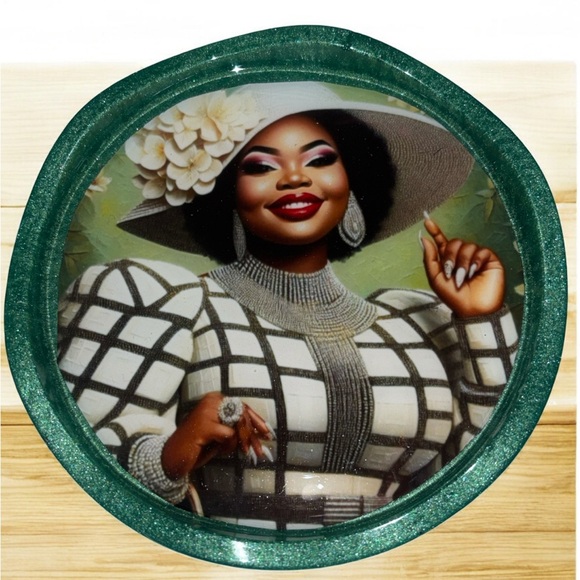 NORE’S NOVELTIES Set of 2 Ashtray-styled Handcrafted Coasters “SUNDAY MORNING” - Picture 1 of 4